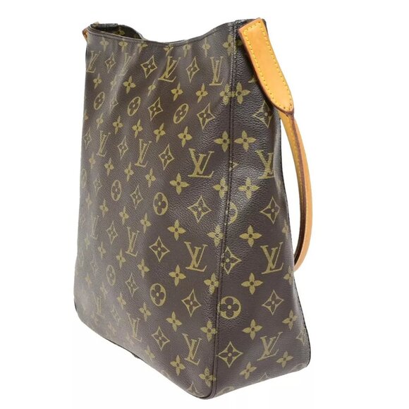 LOUIS VUITTON Looping GM Shoulder Bag Monogram Leather Brown USA M51145 37FA734 - Picture 11 of 16